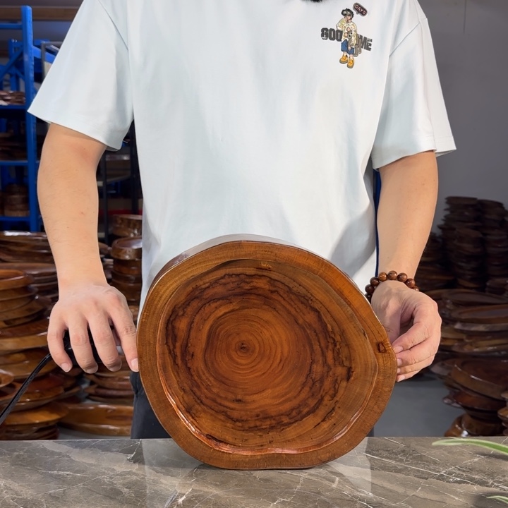 香樟木茶盘实木29*26*4