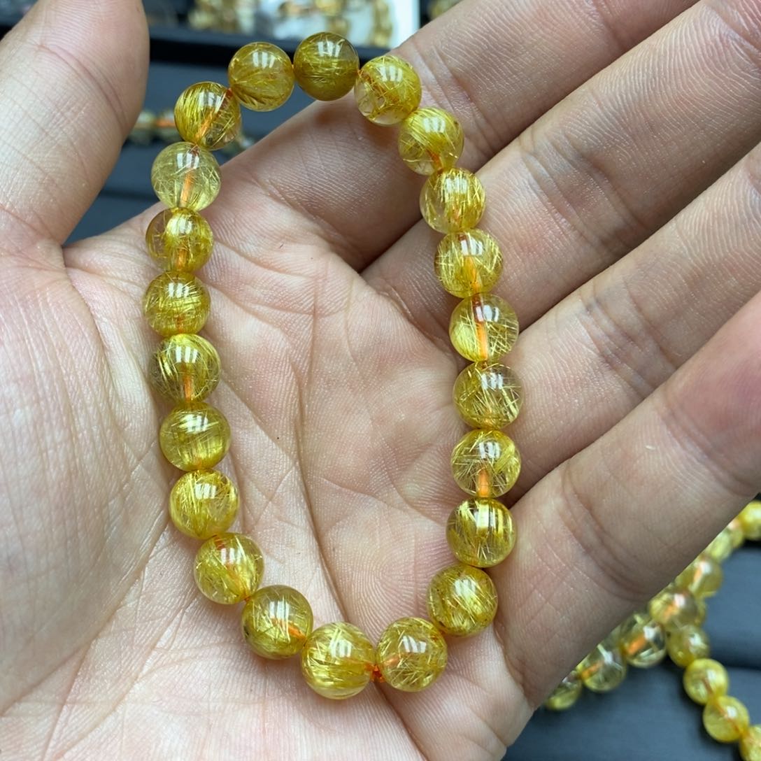 发晶手串未镶嵌旋****家批量20克