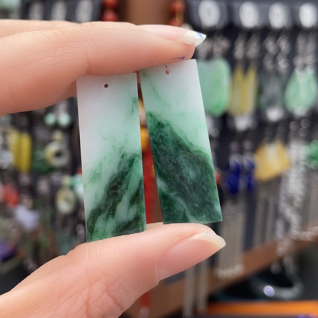 翡翠耳饰银S925镶嵌西**月244fbbhhhj