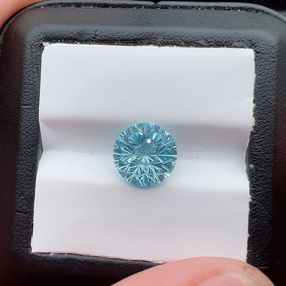 托帕石裸石未镶嵌圆10烟花切