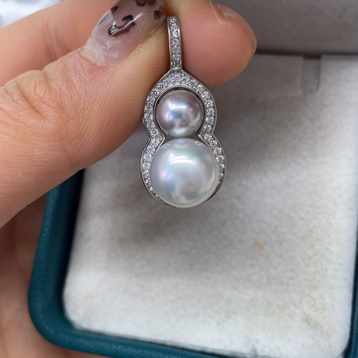海水珍珠吊坠(不含链)银S925镶嵌