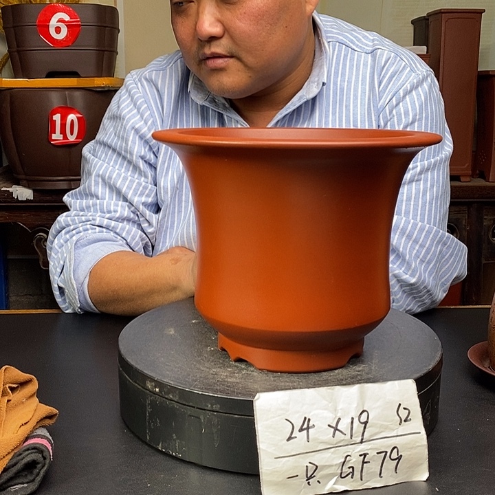 紫砂花盆货号一只GF79