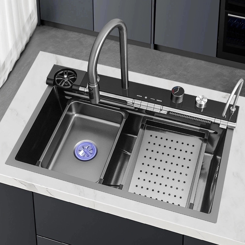 【龙雨款】5.0 SUS304蜂窝压纹不锈钢厨房洗菜盆加厚家用洗菜盆