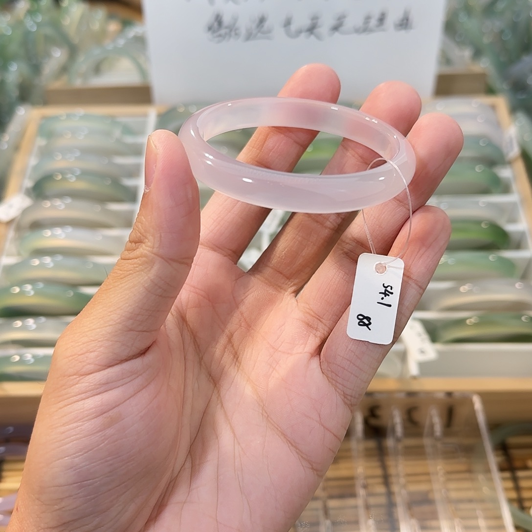 玛瑙/玉髓未镶嵌手镯圈口54.1