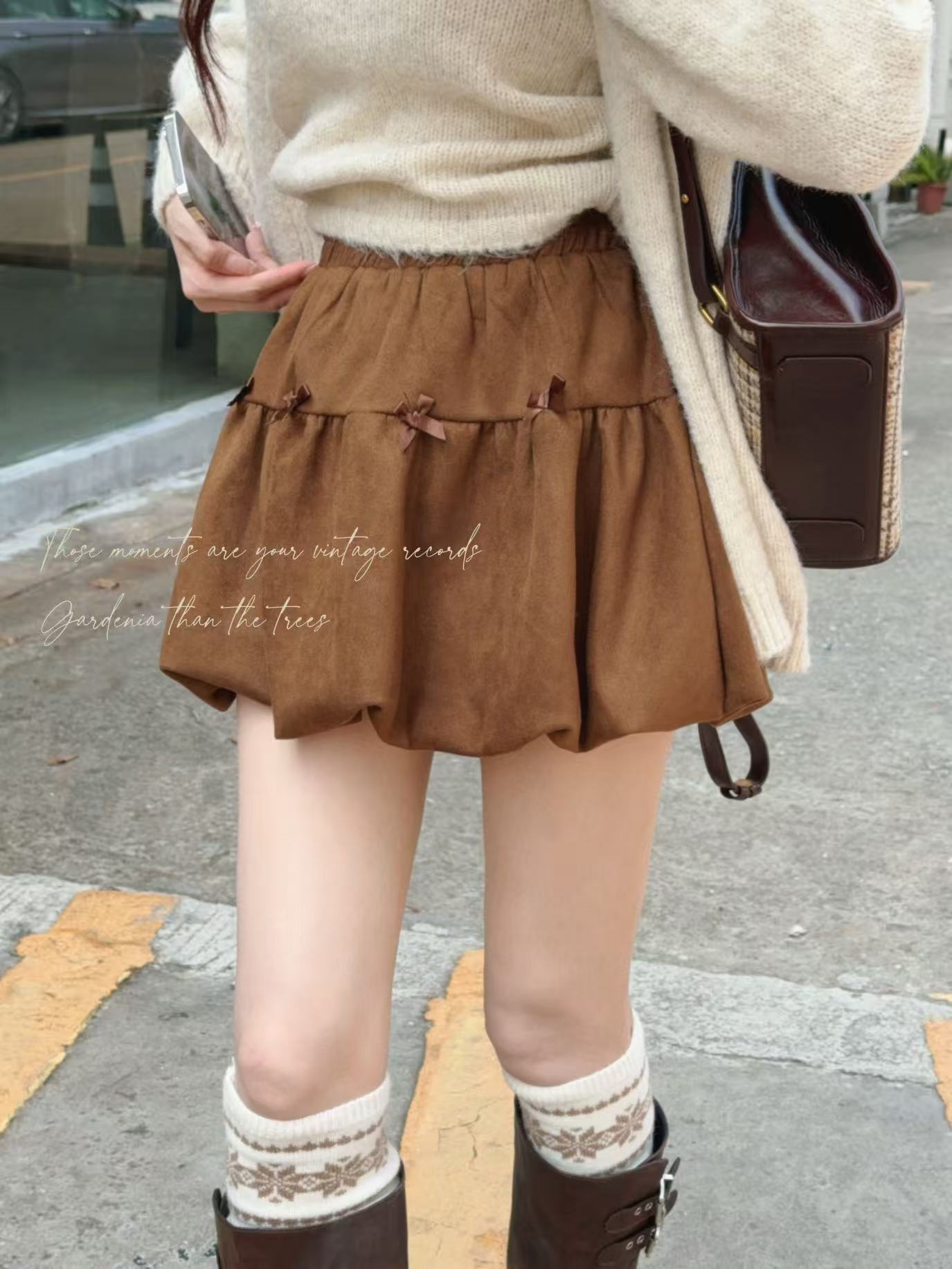 妖精的美美【琥珀云】松松软软显瘦花苞裙