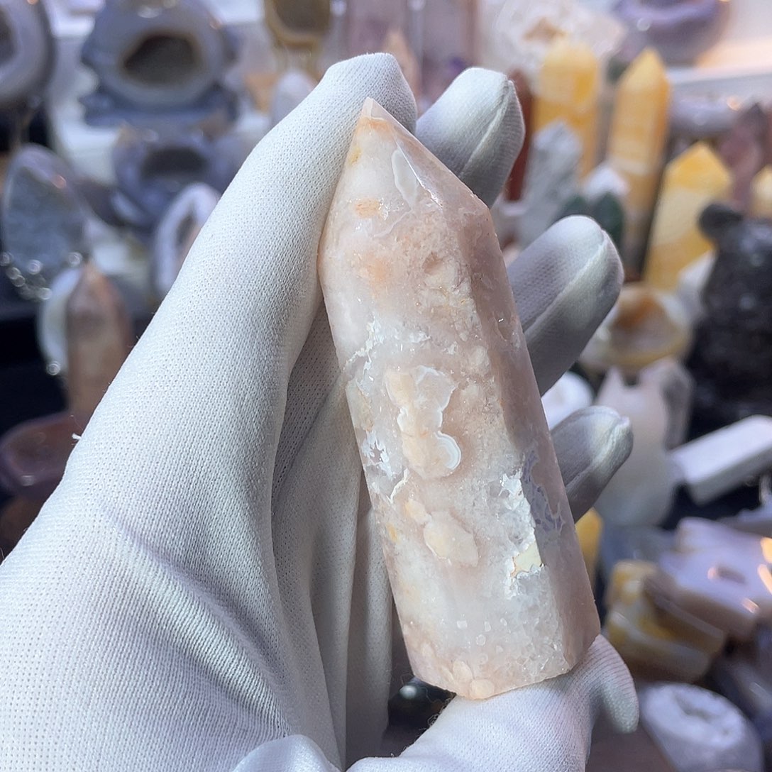 水晶紫粉晶能量柱未镶嵌