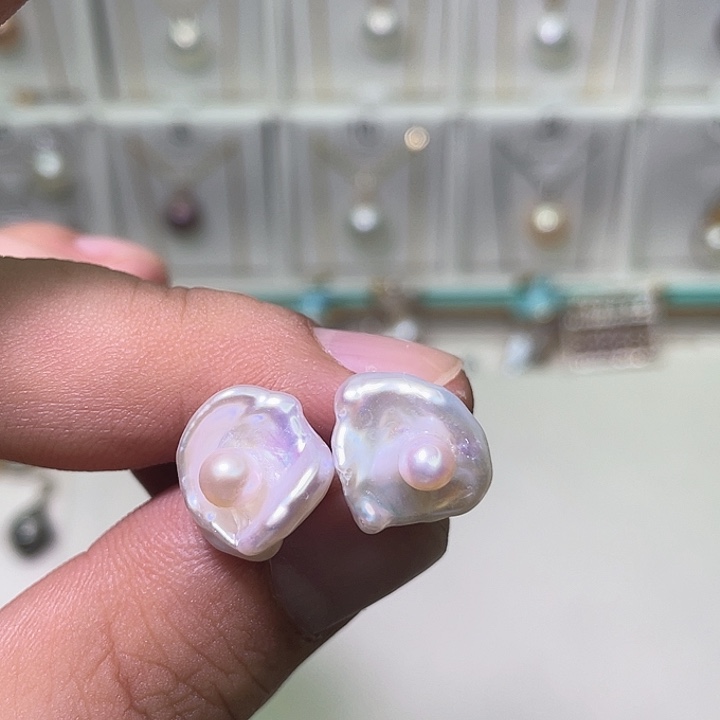 颈饰银S925镶嵌淡水珍珠59