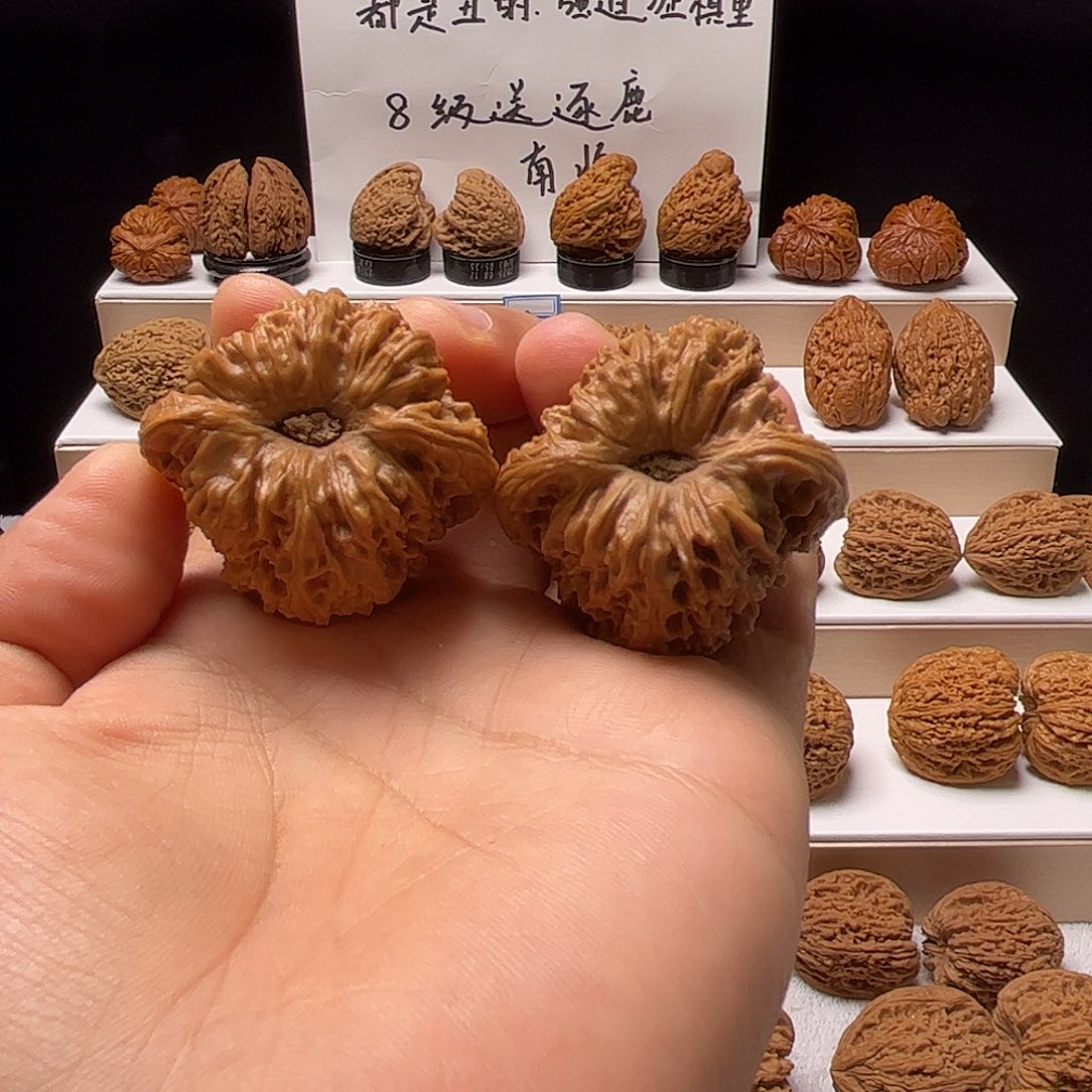 吊坠文玩核桃拉丝凹底木塞深凹底，顺丰到付