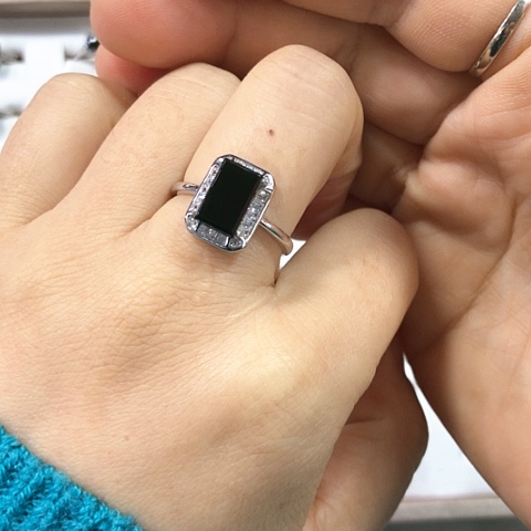 银S925镶嵌戒指翡翠熹缅甸天然A货翡翠