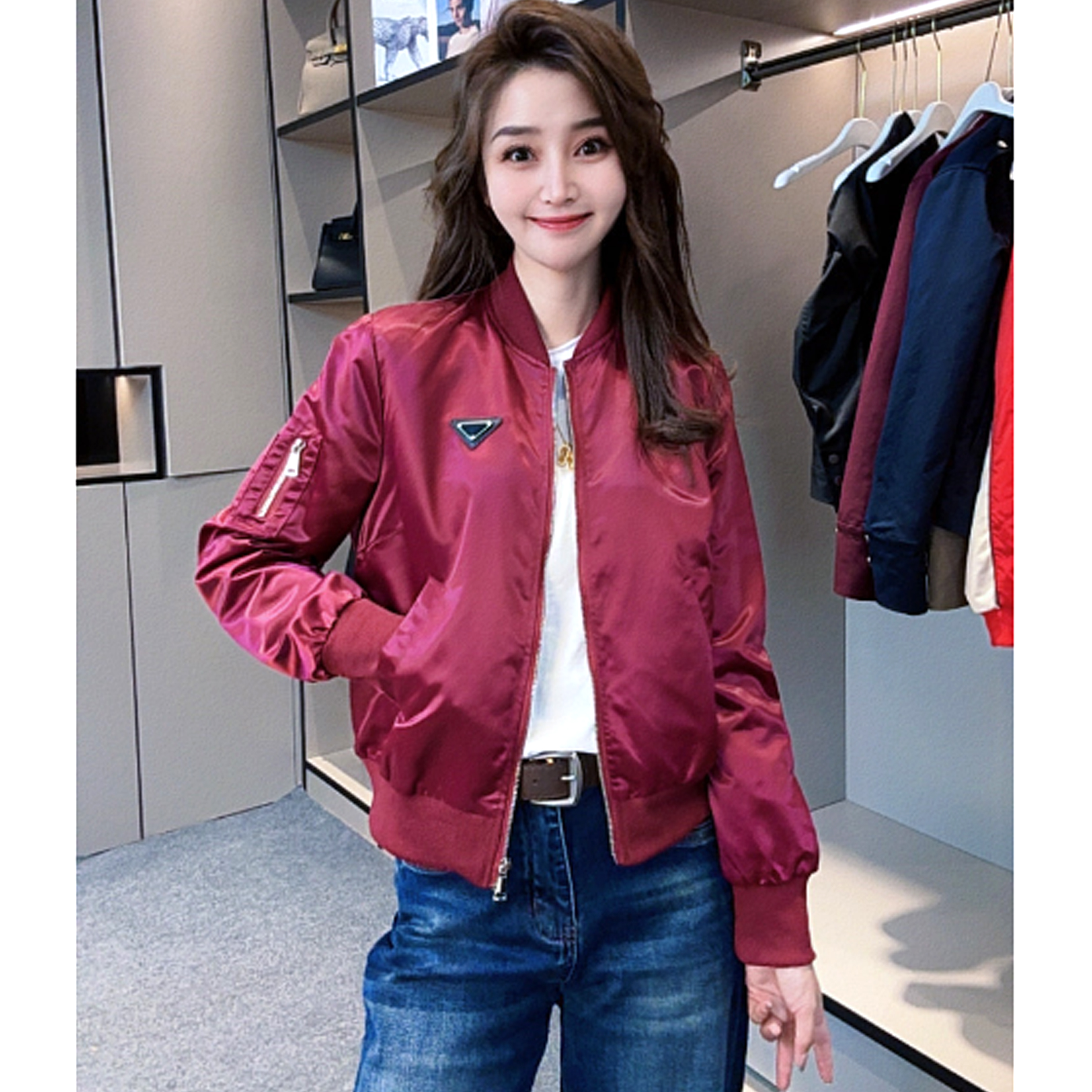 2026【升级款】三角标上衣春秋新款加棉棒球服百搭外套