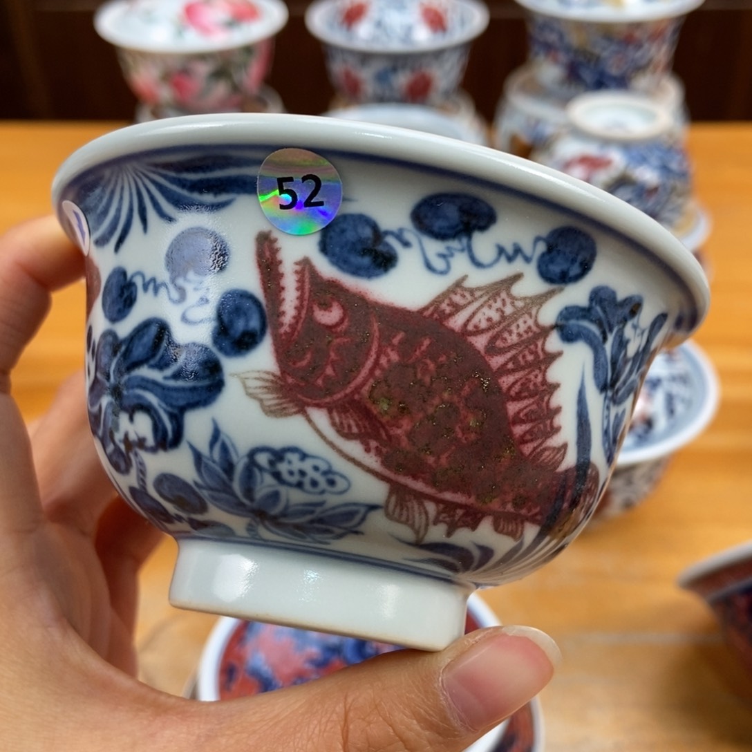 手绘现代茶具非古董