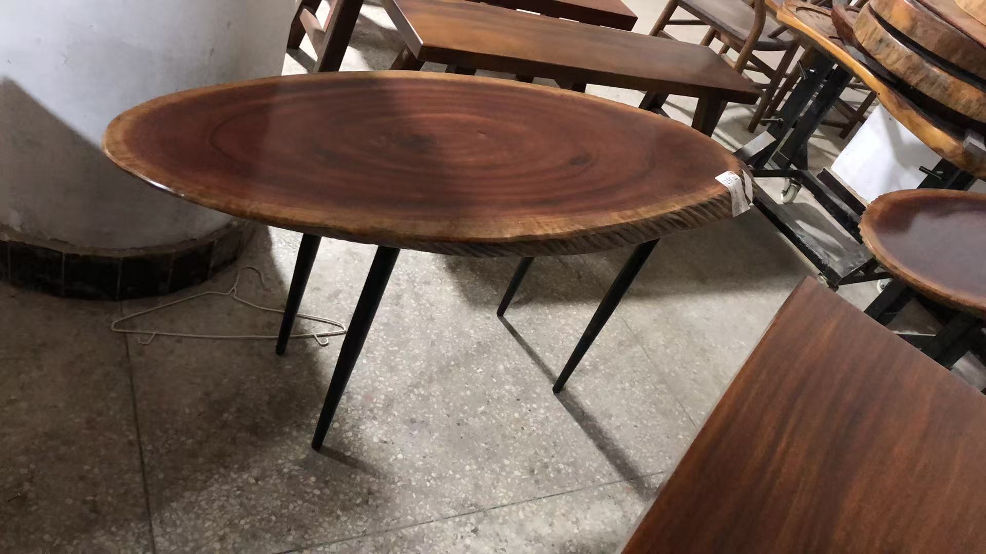 圆桌茶几时尚风新古典客厅防水金属工艺圆形角几美式轻奢新中式