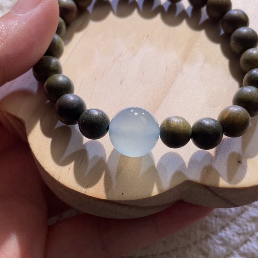 翡翠散珠蓝钢单珠13.06