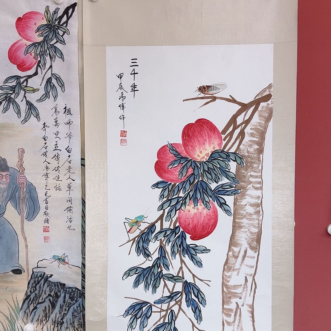 国画冯伟老师手绘作品 