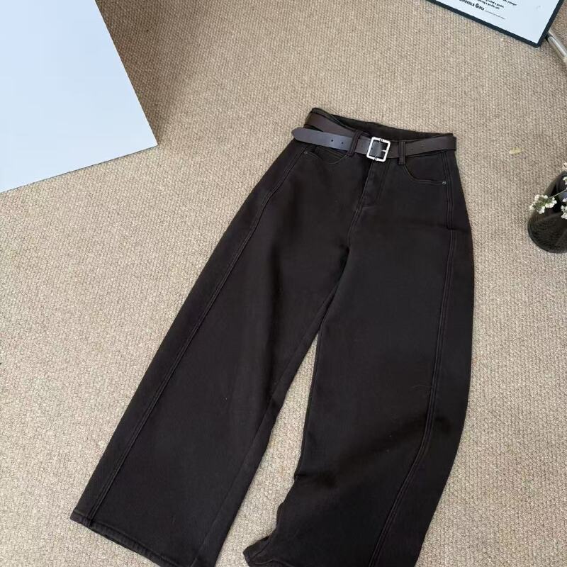 『雨美 Show』1002咖色百搭韩货直筒裤