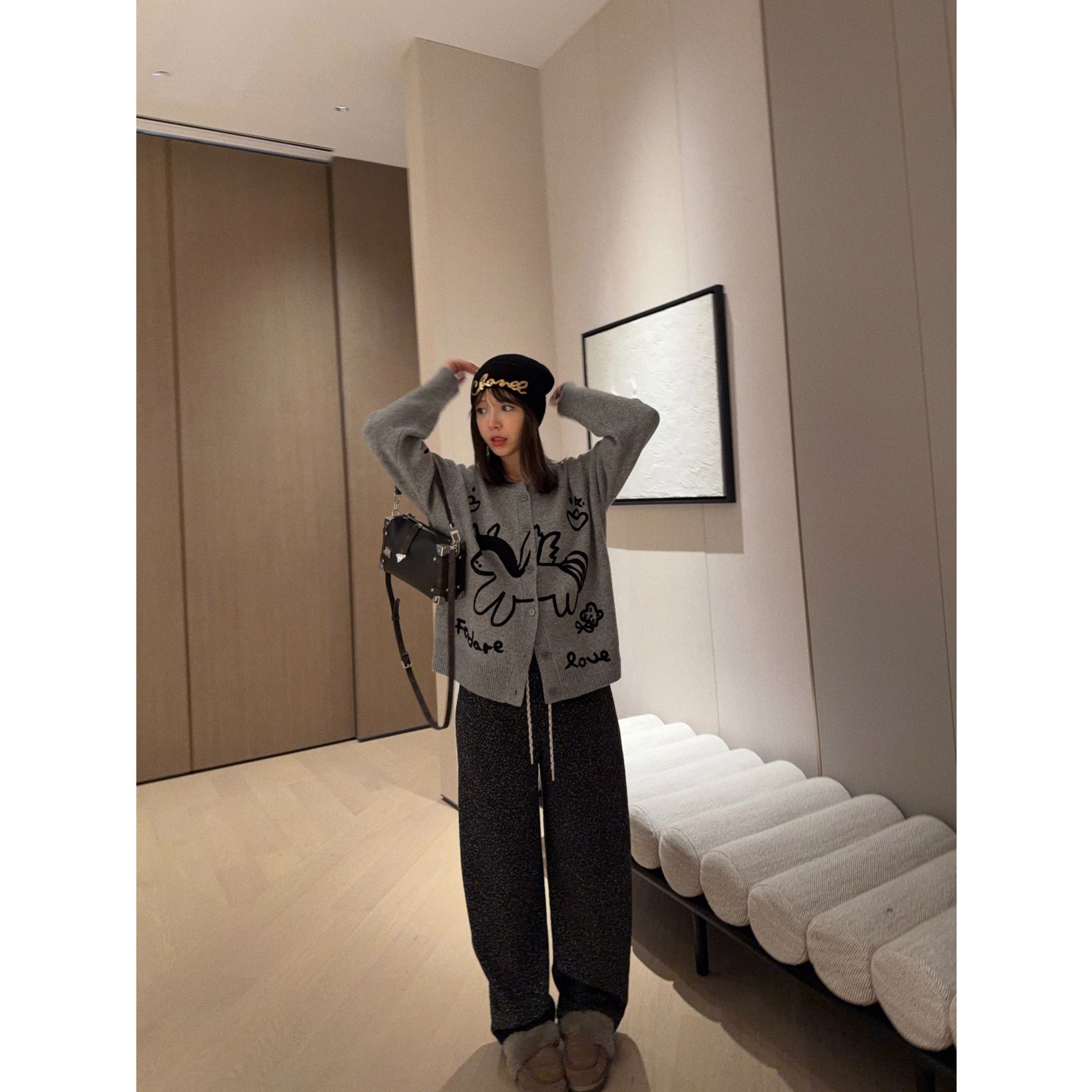 BETTER JOELAY-加绒【都市隐耀】时尚休闲风直筒裤子宽松KKH2500