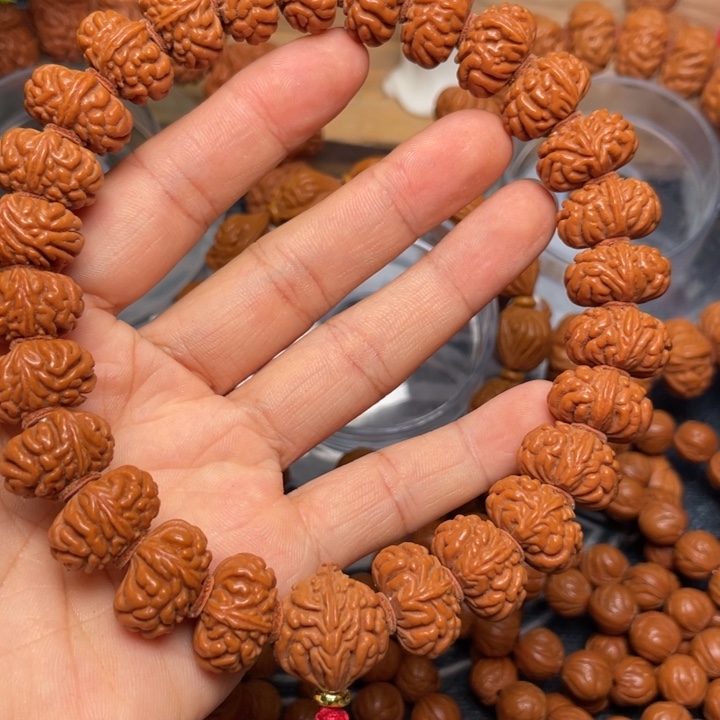 桃核手串龙纹桃核38