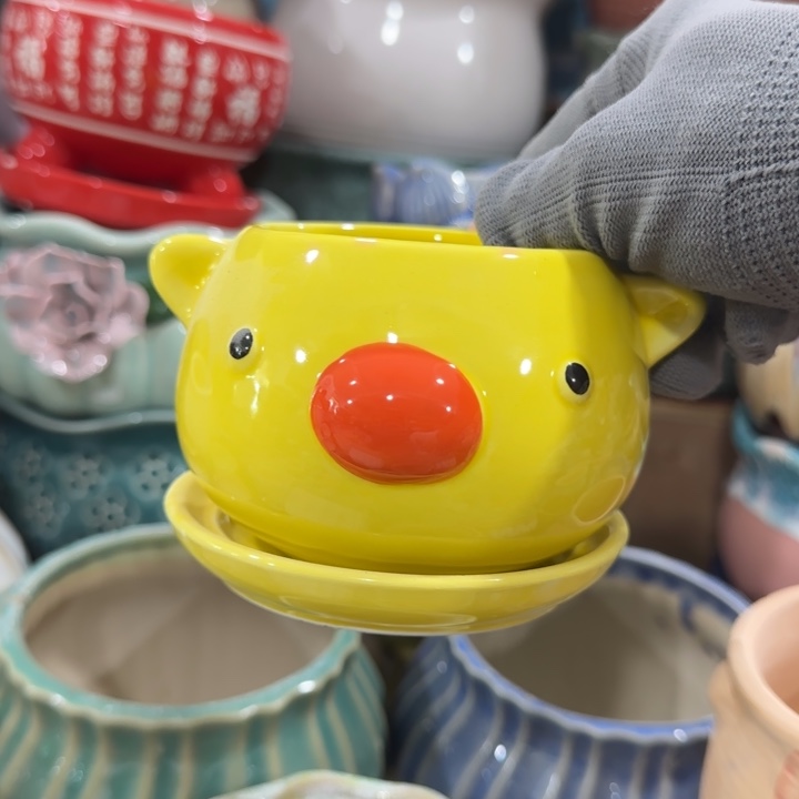 凑9米包邮，有孔，陶瓷花盆