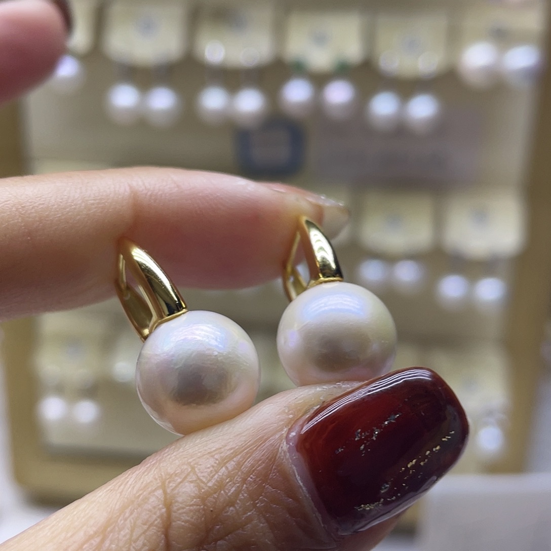 耳饰淡水珍珠银S925镶嵌