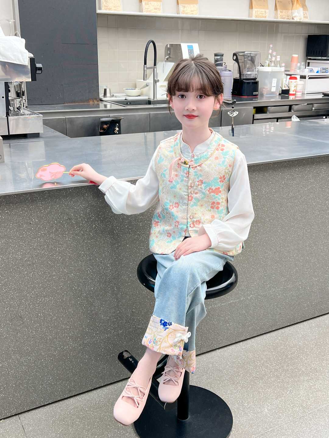 女童中国风套装春季小女孩春装女春秋韩版国风时髦汉服秋季