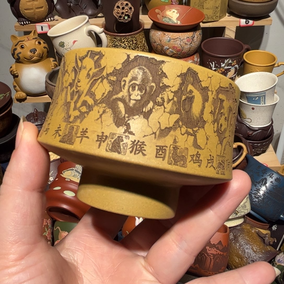 紫砂茶杯宜兴紫砂主人杯