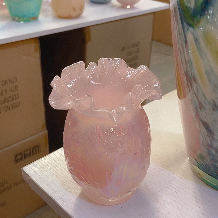 琉璃琉璃花瓶高12口6