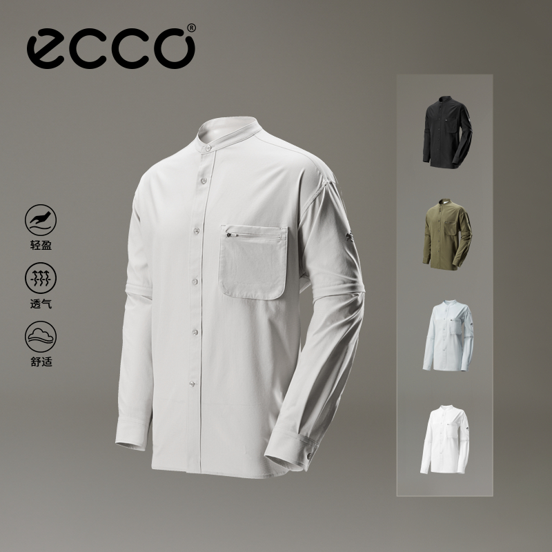 ECCOx白山联名胶囊系列25新防泼轻薄户外休闲衣EW251J012F