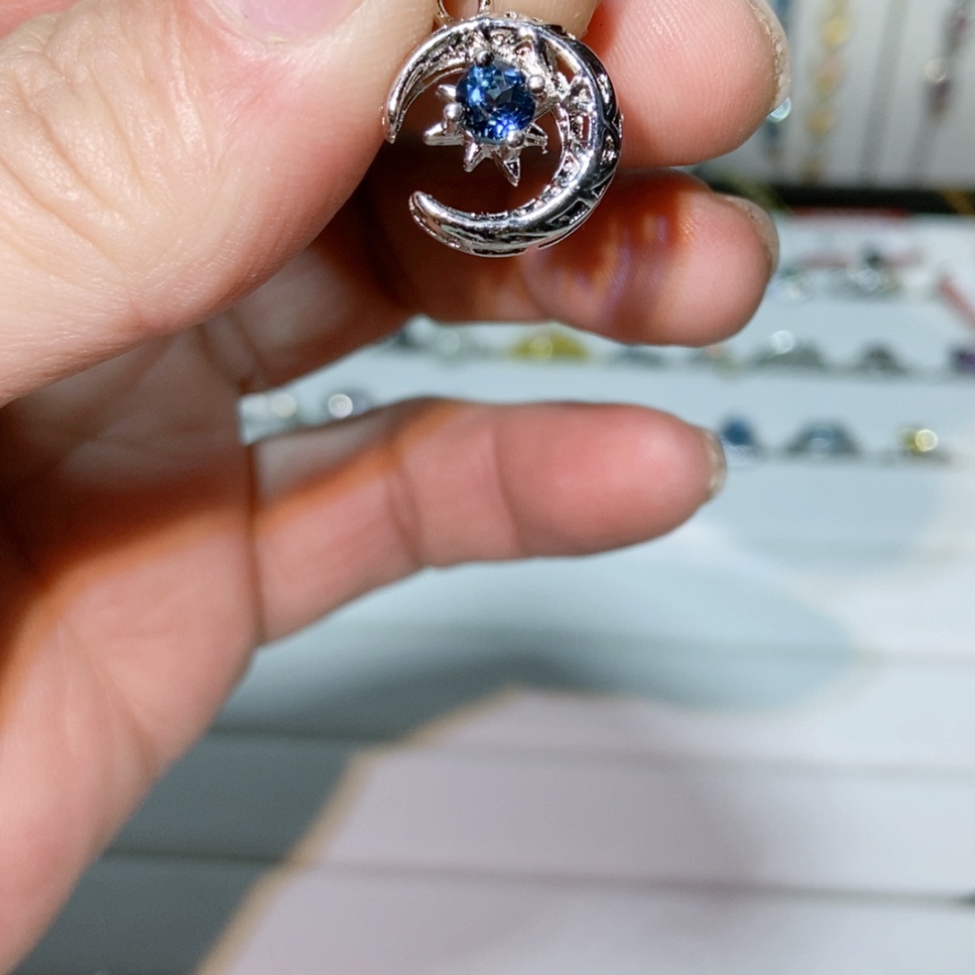 绿水晶戒指银S925镶嵌