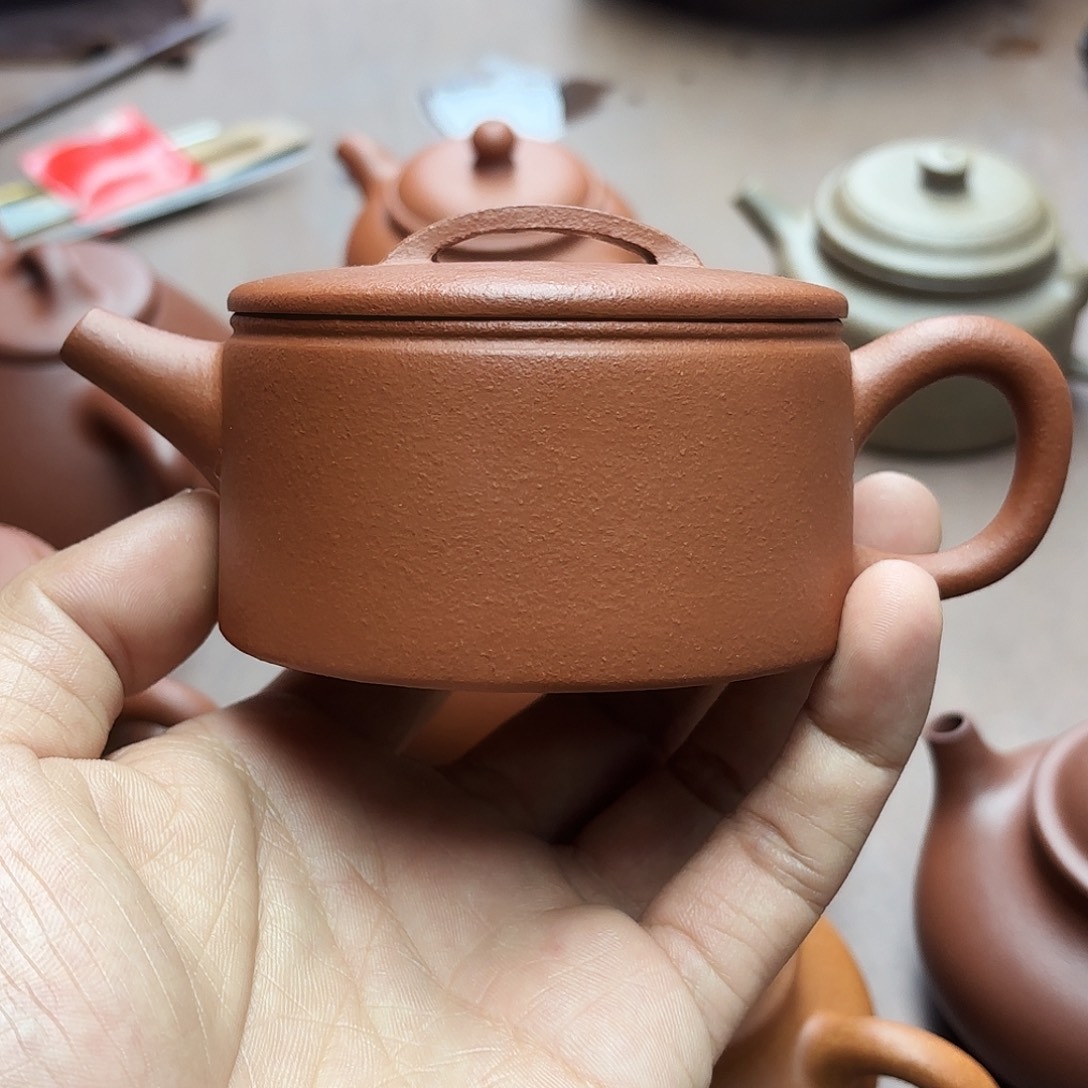 紫砂茶壶汉瓦壶红降坡微瑕150