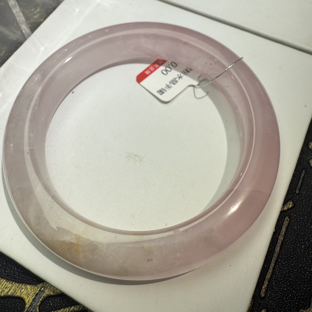 天然粉水晶手镯水晶手镯