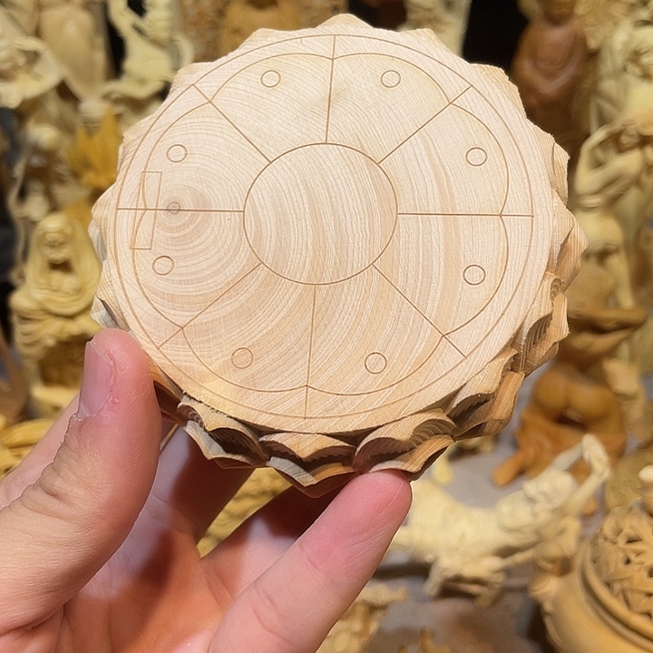 黄杨木瑕疵莲花座