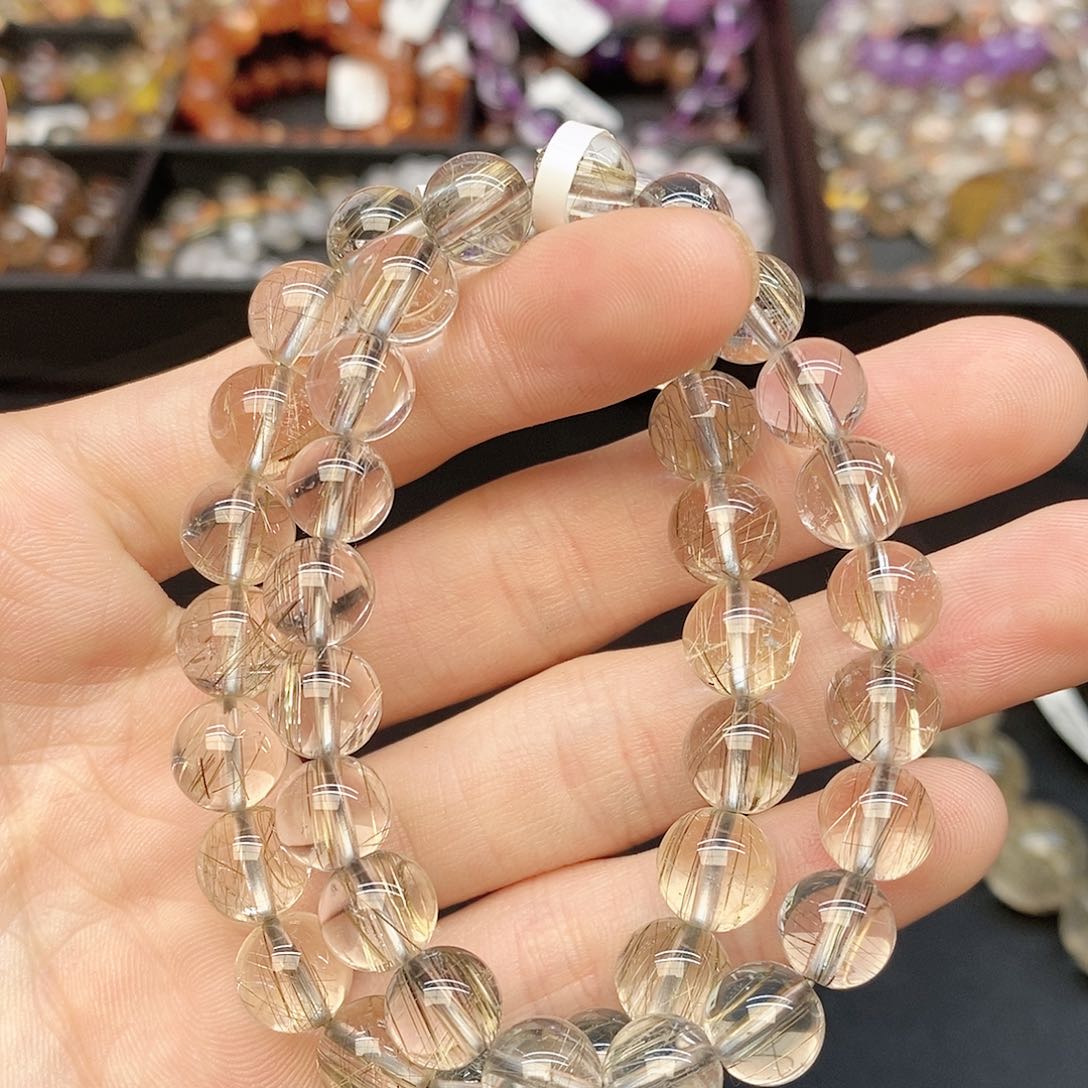 水晶手链未镶嵌4银发9mm多样性发其一