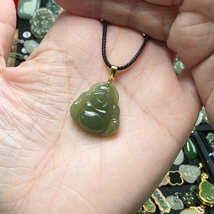 颈饰银S925镶嵌和田玉