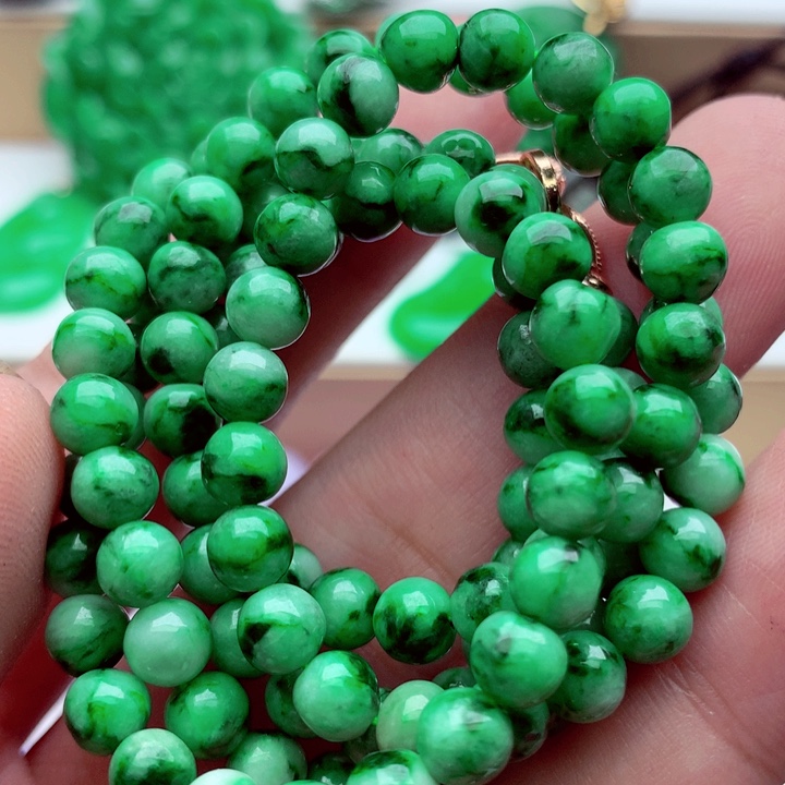 翡翠未镶嵌毛衣链