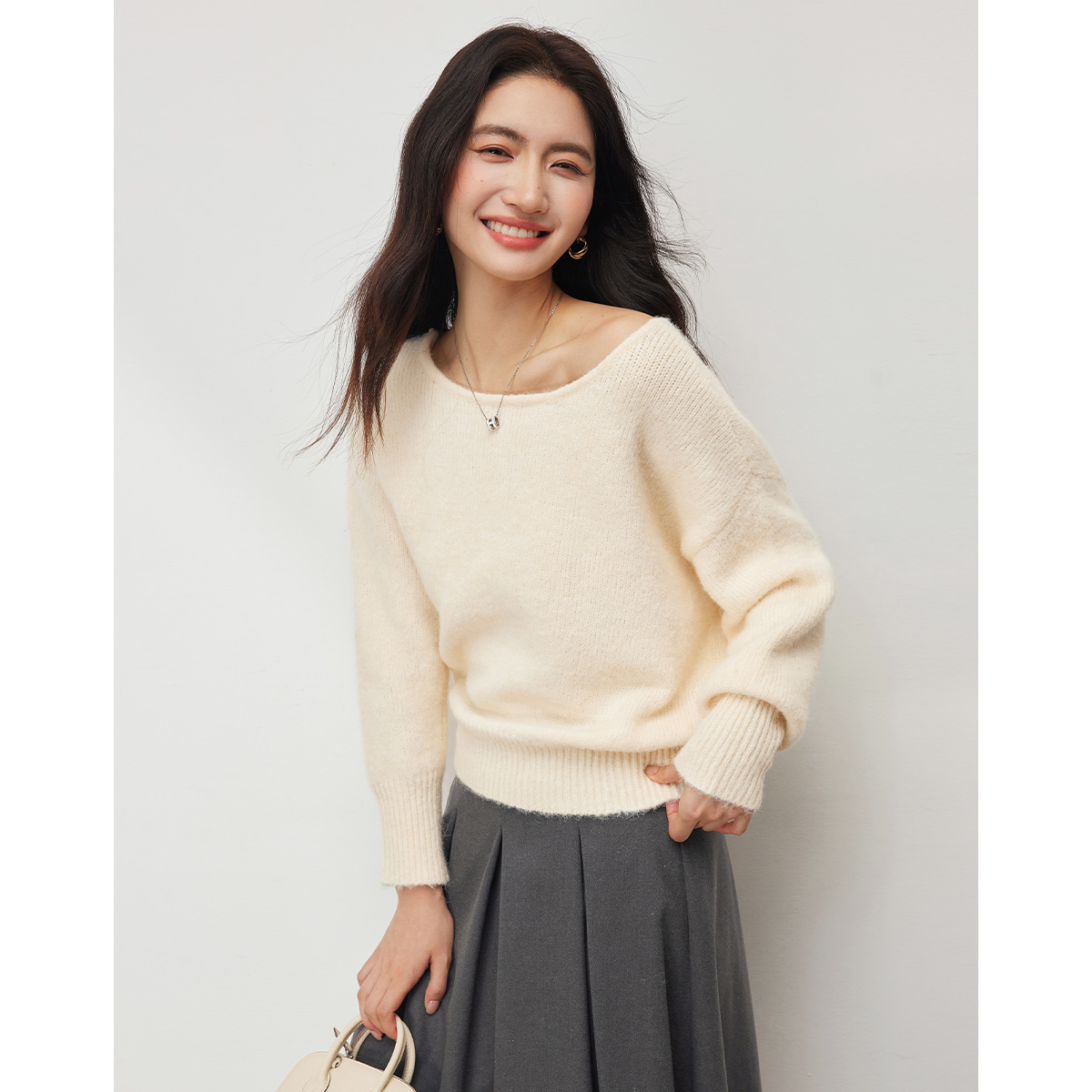 【小铃铛专属】朗文斯汀设计感不规则针织衫DZMZ4510C12973