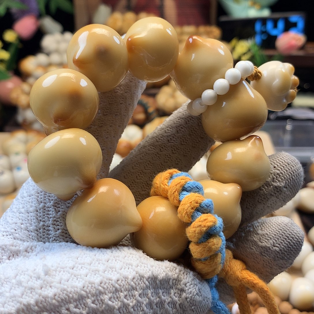 菩提根/象牙果吊坠烤猫头