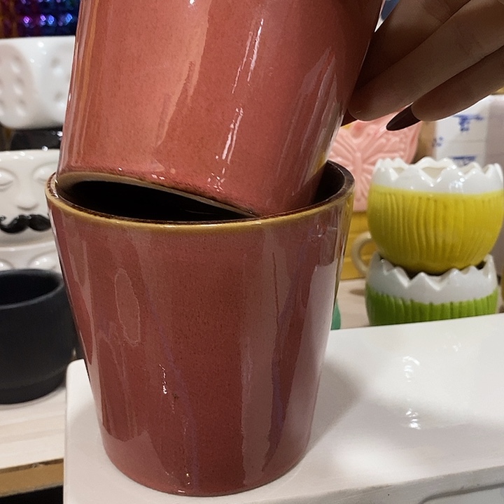 陶瓷花盆有孔 瑕疵介意勿拍 