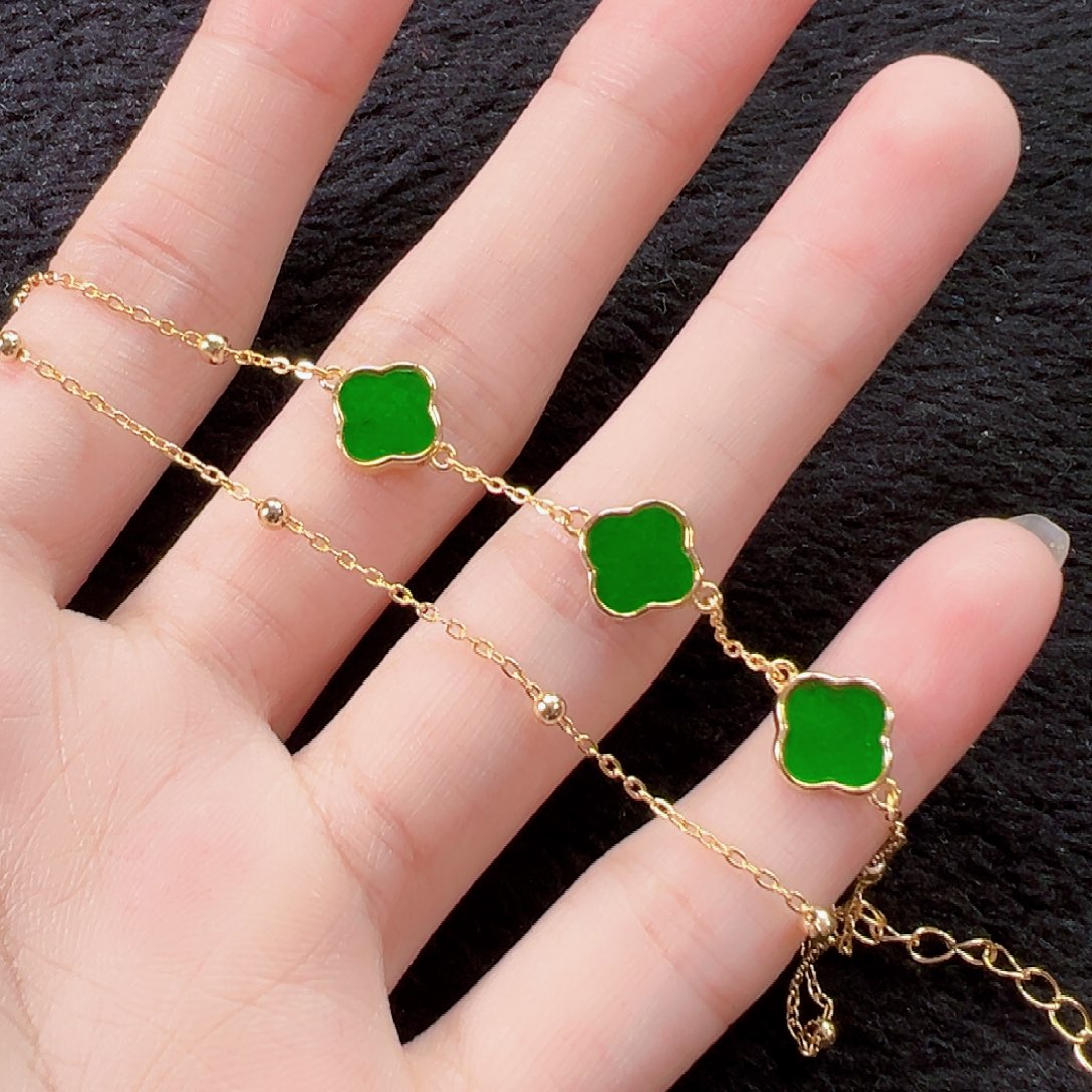 翡翠银S925镶嵌手链签收后24小时鉴赏期