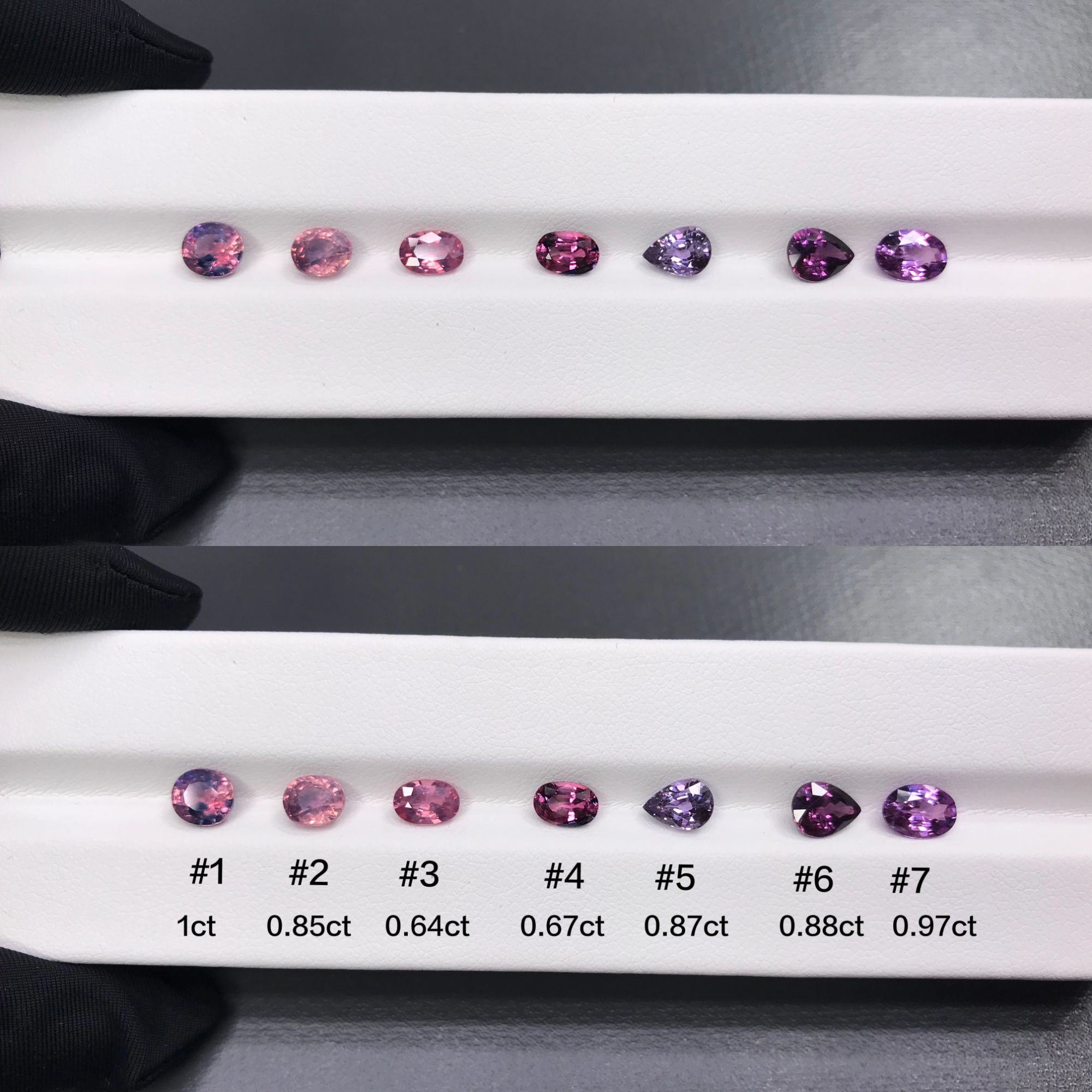 天然蓝宝石粉色蓝宝石紫色蓝宝石椭圆型水滴型