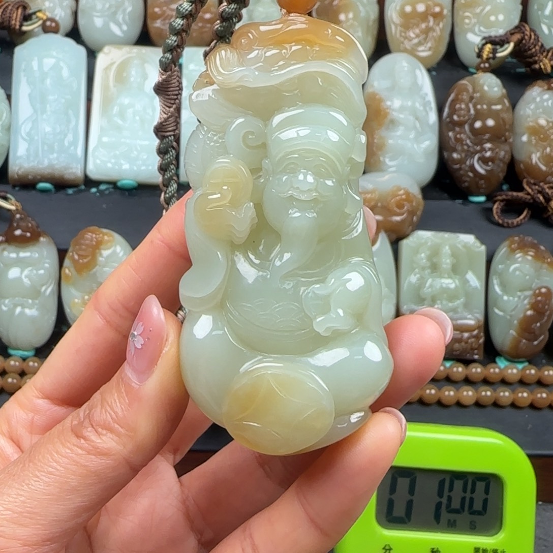 慧***和田玉未镶嵌挂件