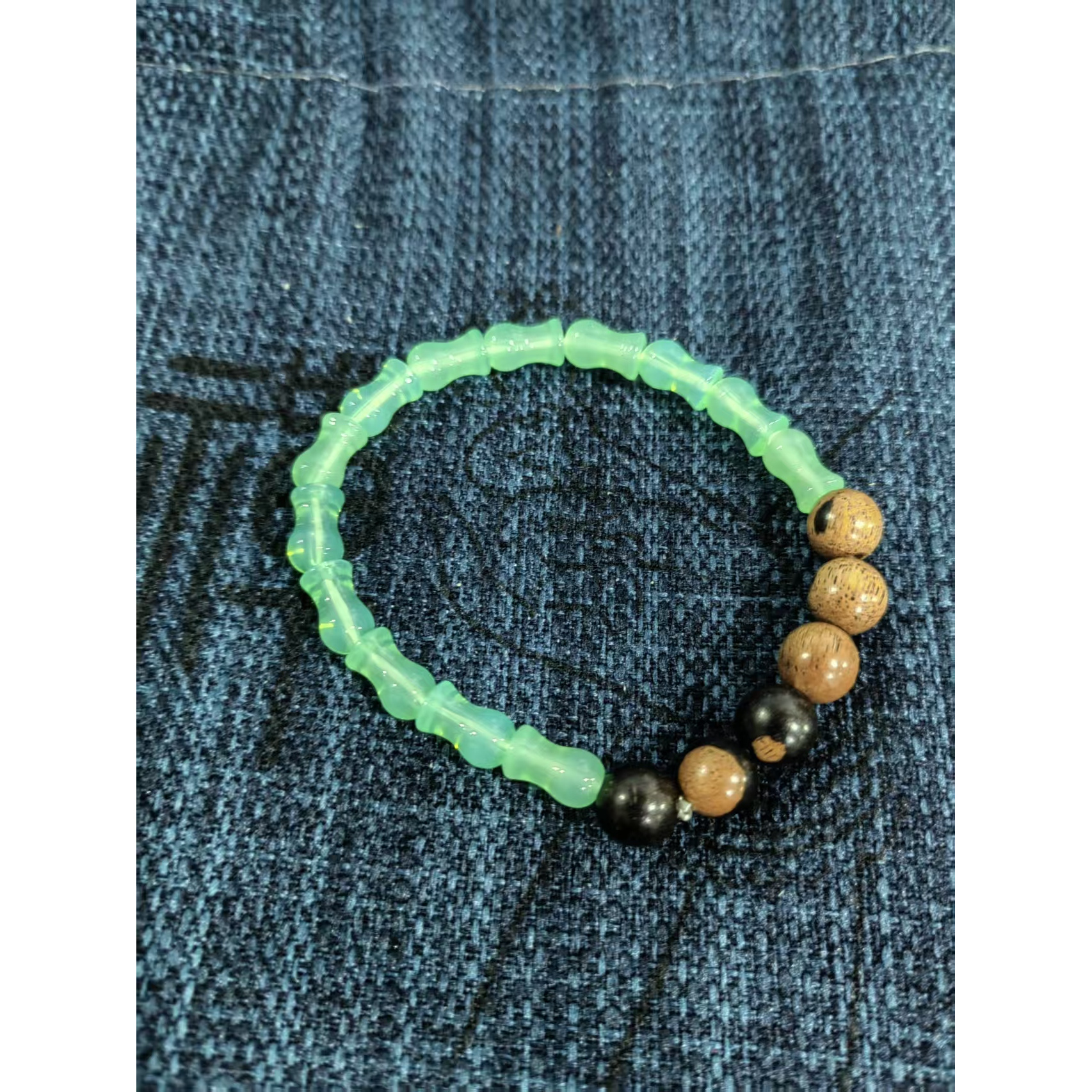 S水晶双拼单圈手串气质卡5X10无礼盒 2156