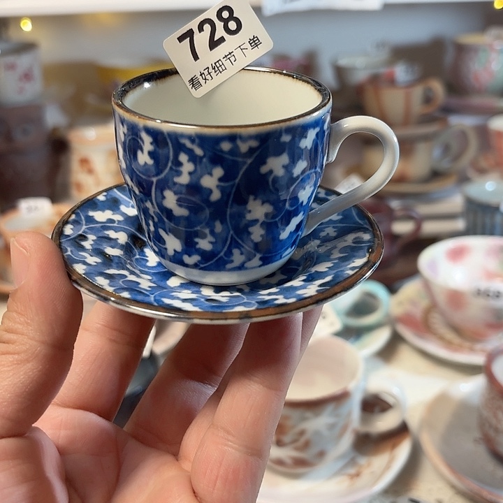 瓷片青花又瞎手绘年后发货