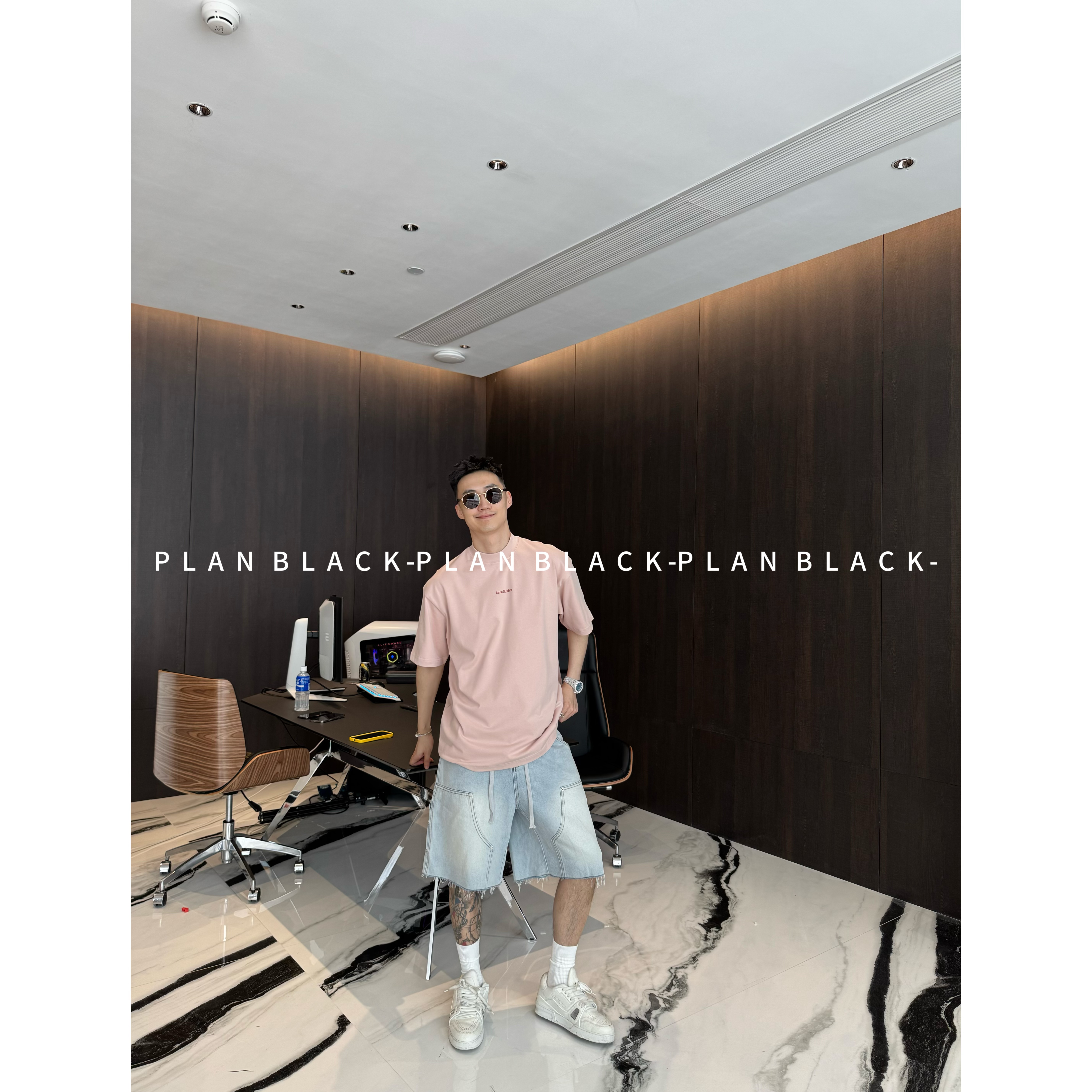 RICH陈发财【经典Ac小标】懂含金量！经典款情侣小领口T恤6938