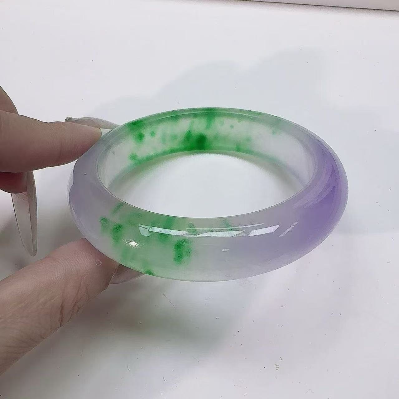 春彩正圈冰透手镯