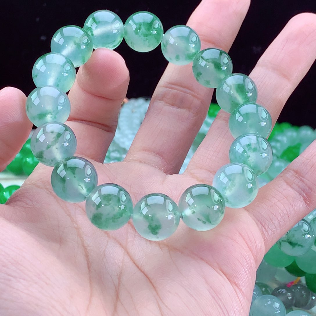 翡翠手链未镶嵌卡13.5