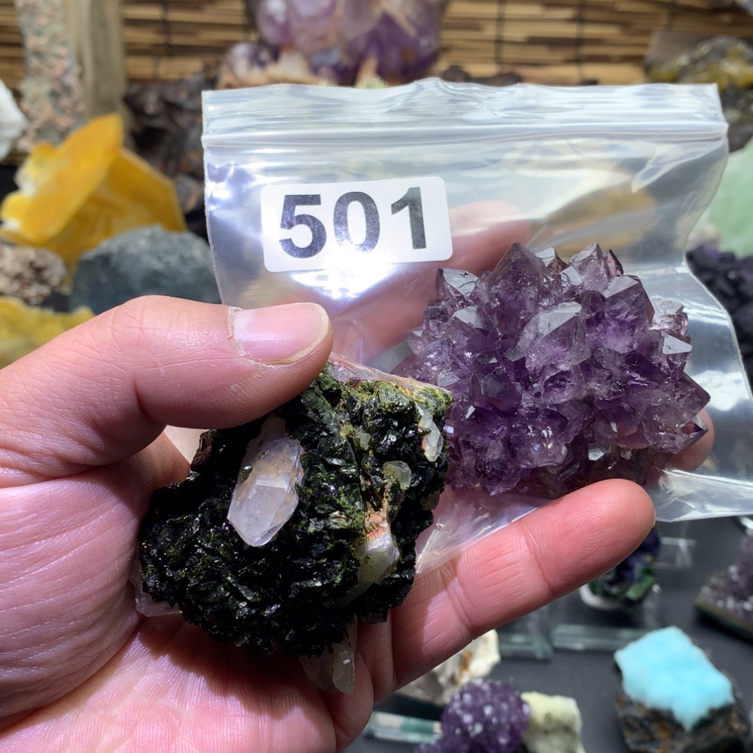 紫晶珠宝半成品银S925镶嵌平**福水晶501