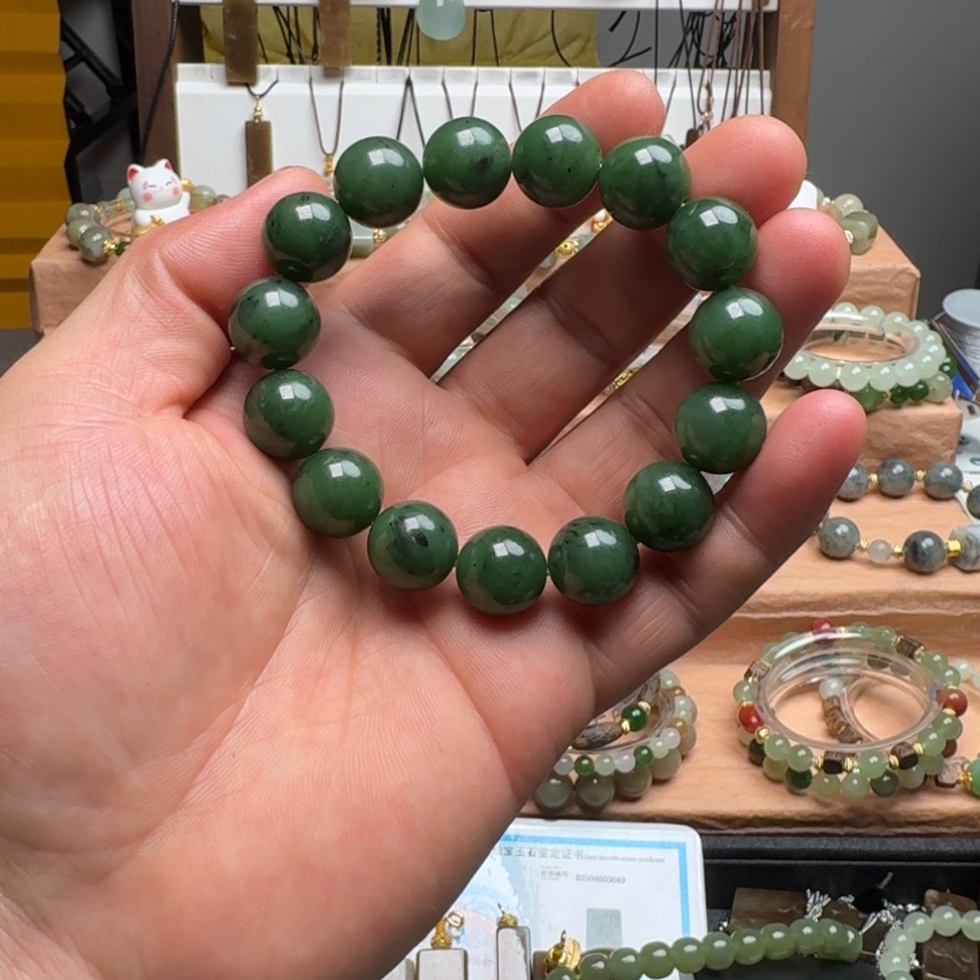 和田玉未镶嵌手链