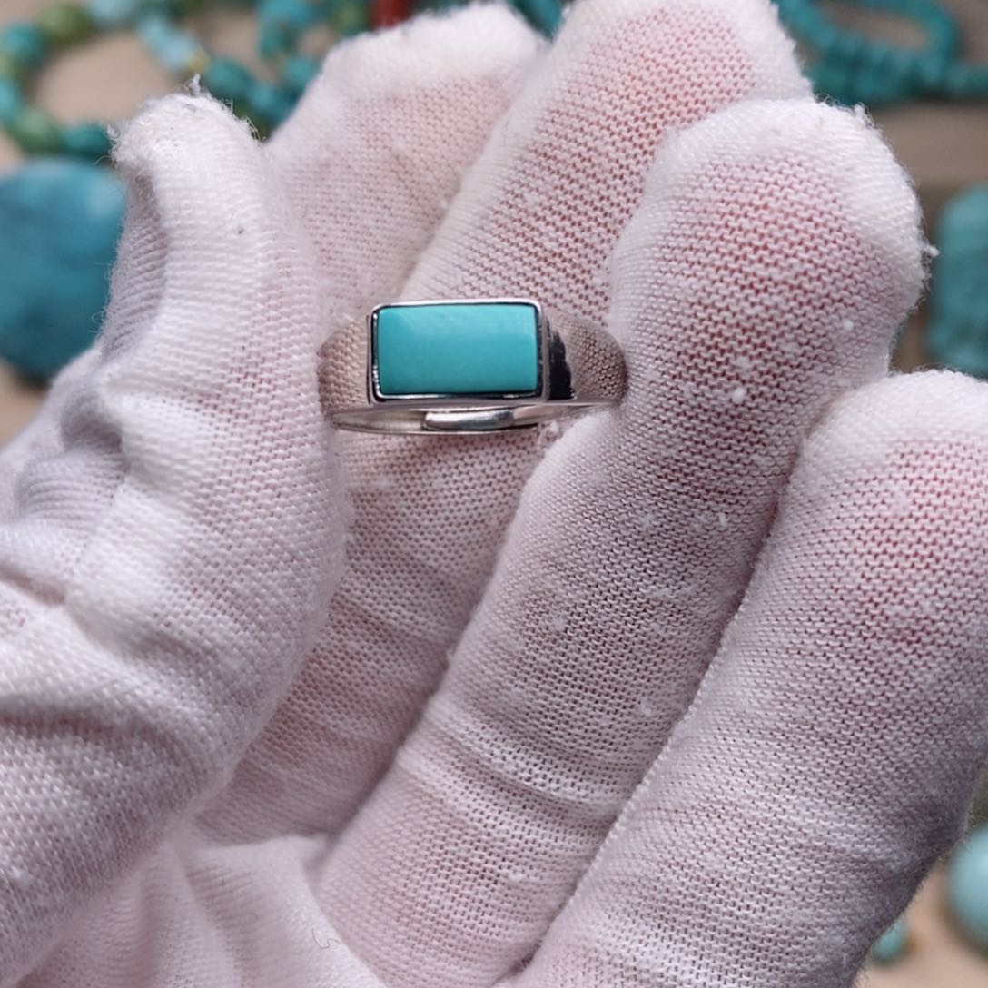 绿松石挂件银S925镶嵌