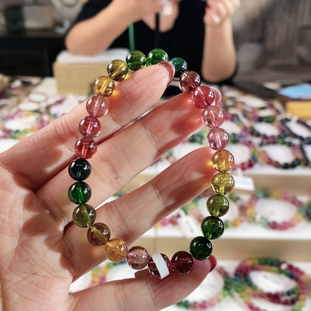 碧玺手链未镶嵌G2418单圈颜色微差