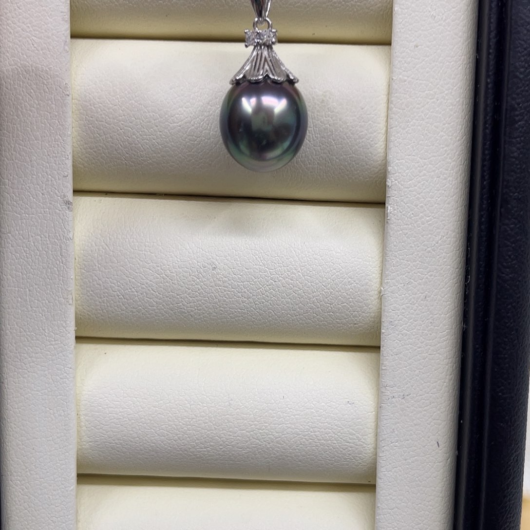 白***琳海水珍珠银S925镶嵌颈饰